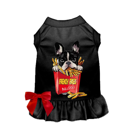 Frenchie Fries Dog Dress & Tee