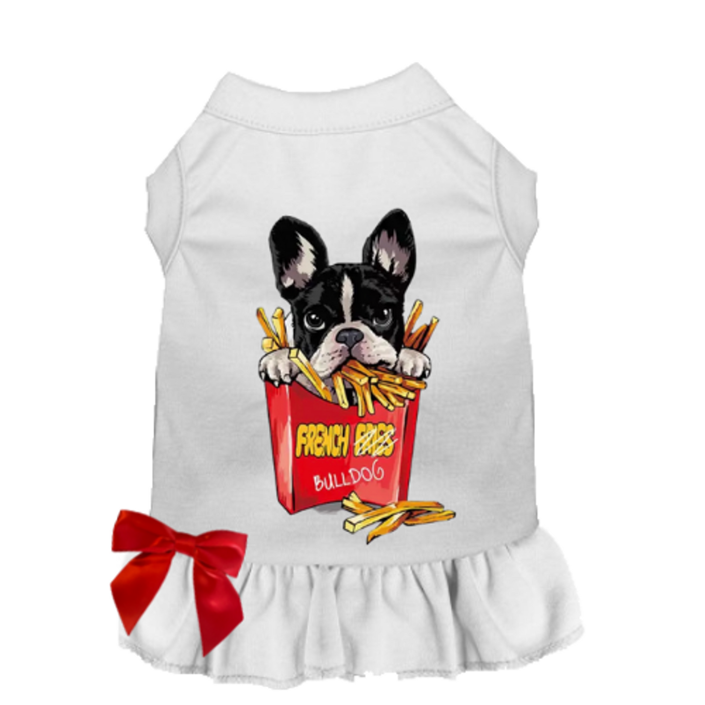 Frenchie Fries Dog Dress & Tee