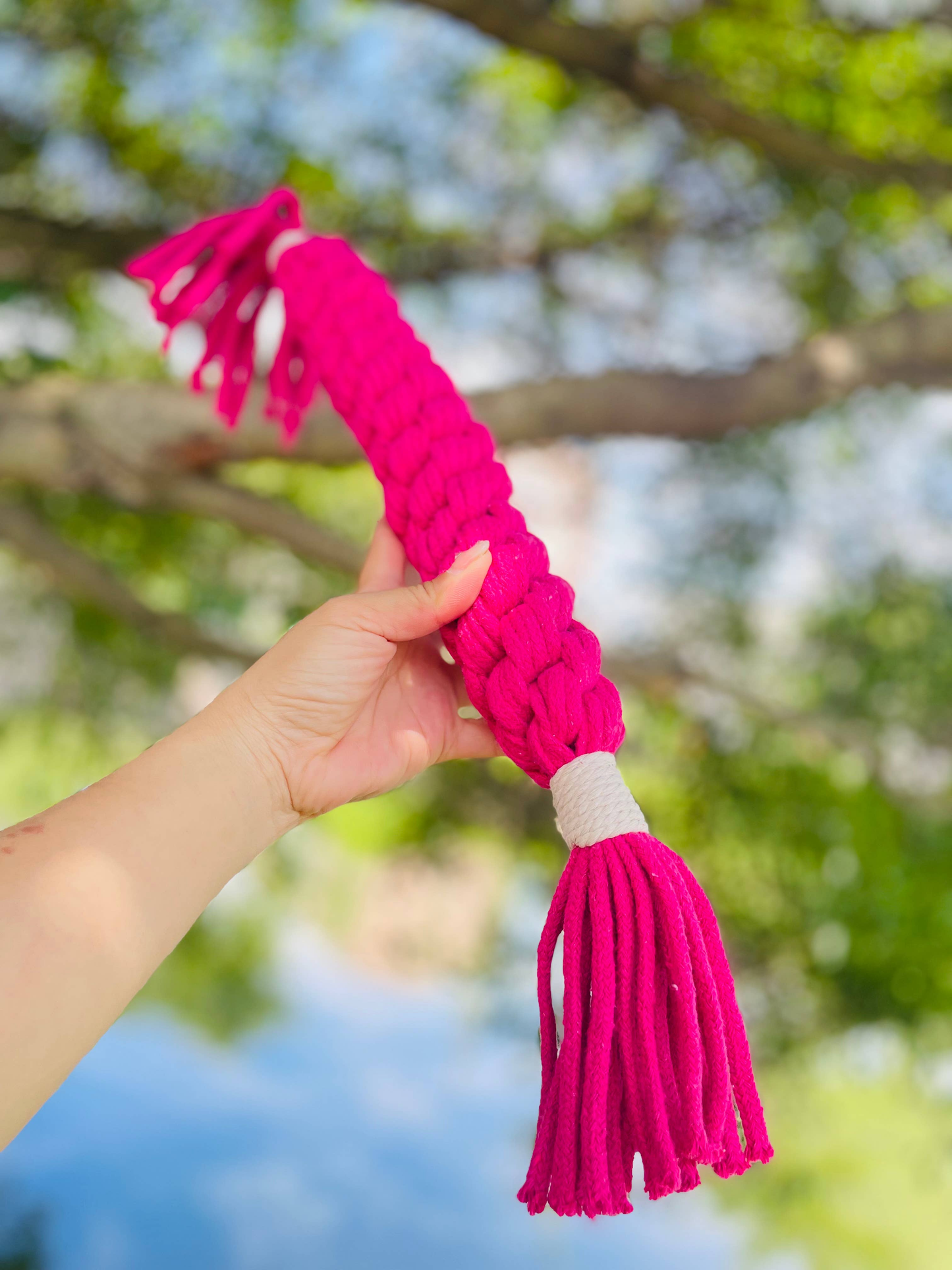 CSCORD - Rose Red Handmade Macramé Candy Rope