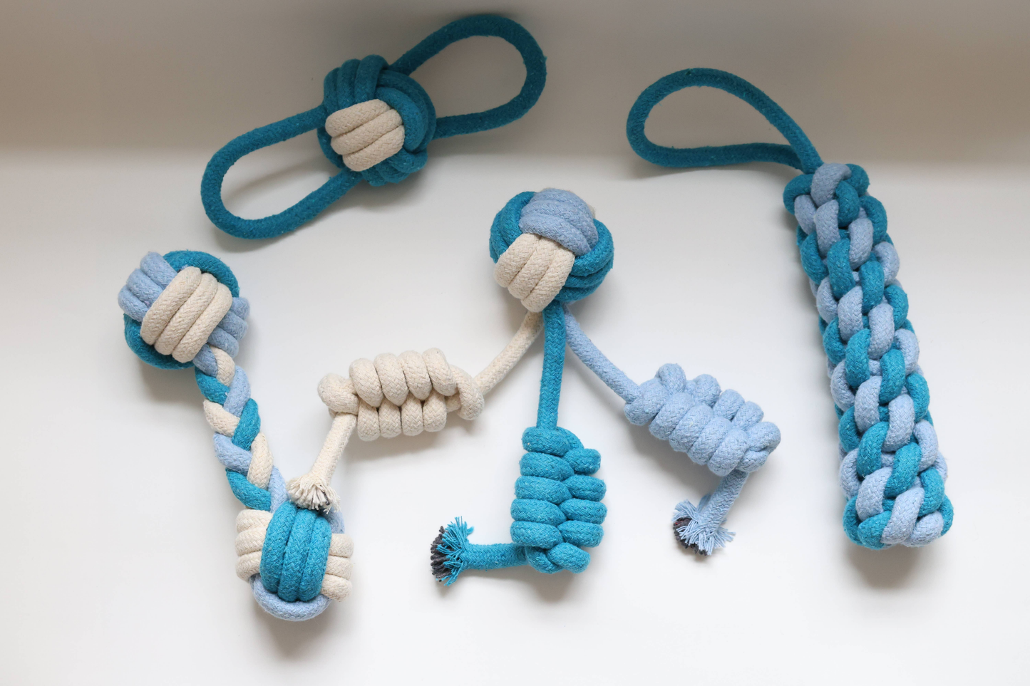 CSCORD - Eco-friendly Blue and White Rope Toys