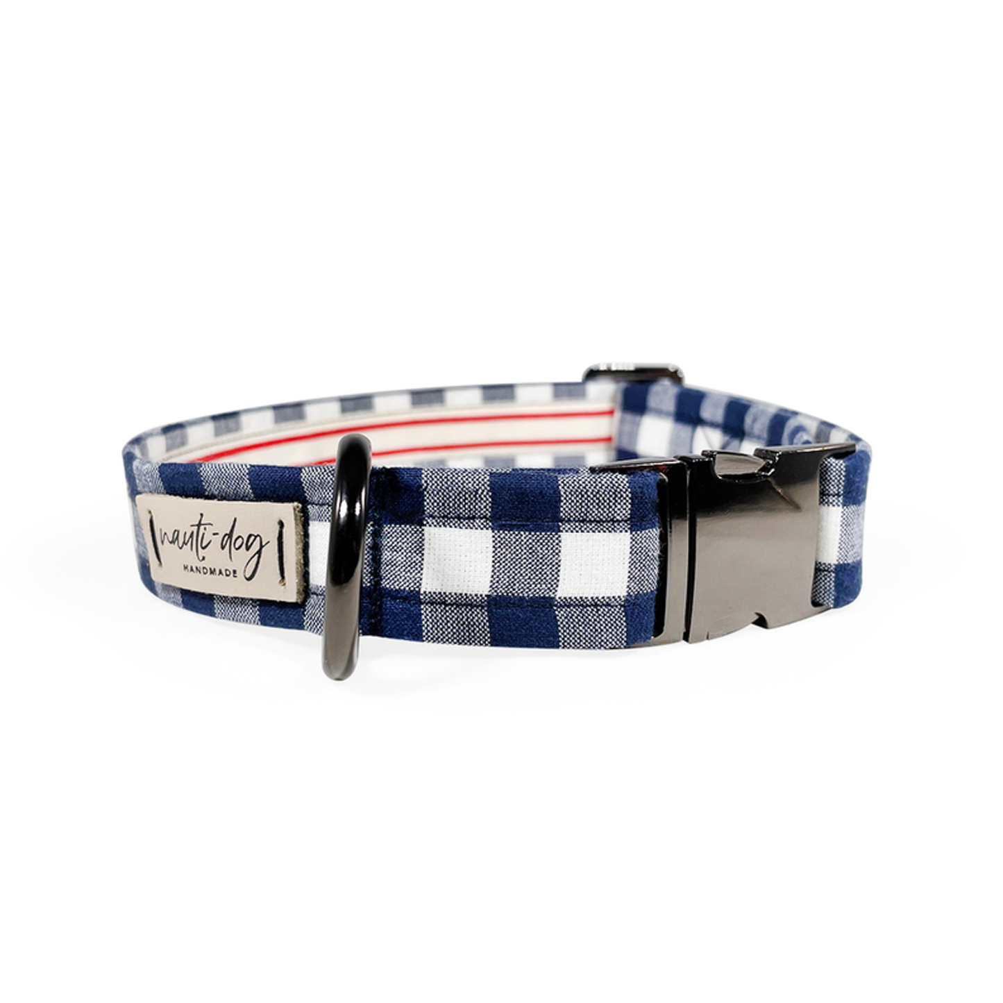 Buffalo Navy Check Plaid Oxford Buckle Dog Collar - Pack Of: 1 | Style: Buckle