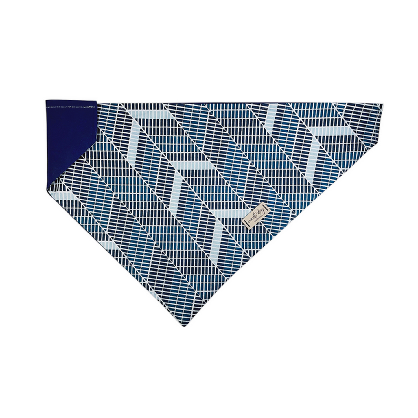 Cabana Mod Geometric Teal & Navy Over-the-collar Bandana