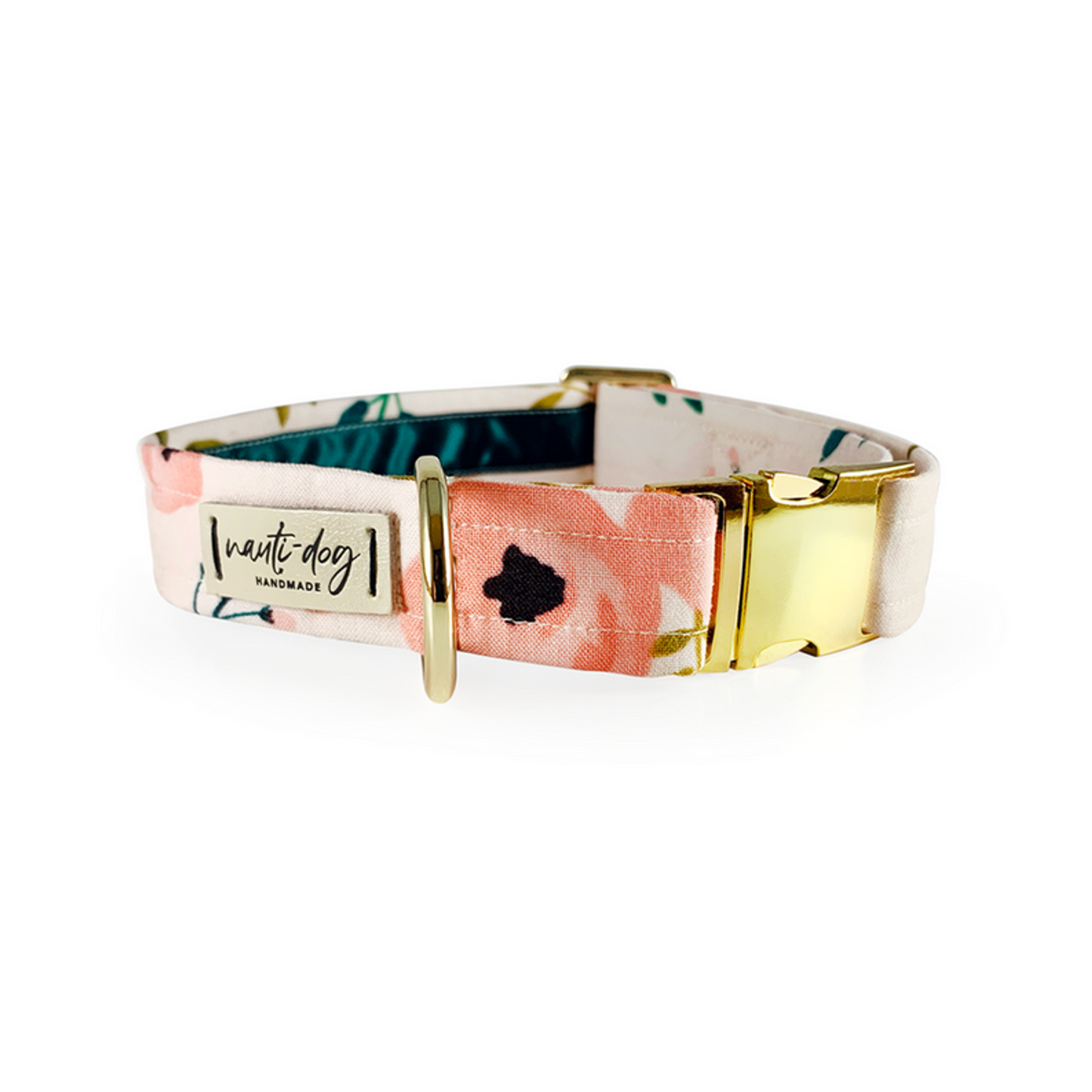 Charleston Blush Floral Tea Rose Buckle Dog Collar - Pack Of: 1 | Style: Buckle