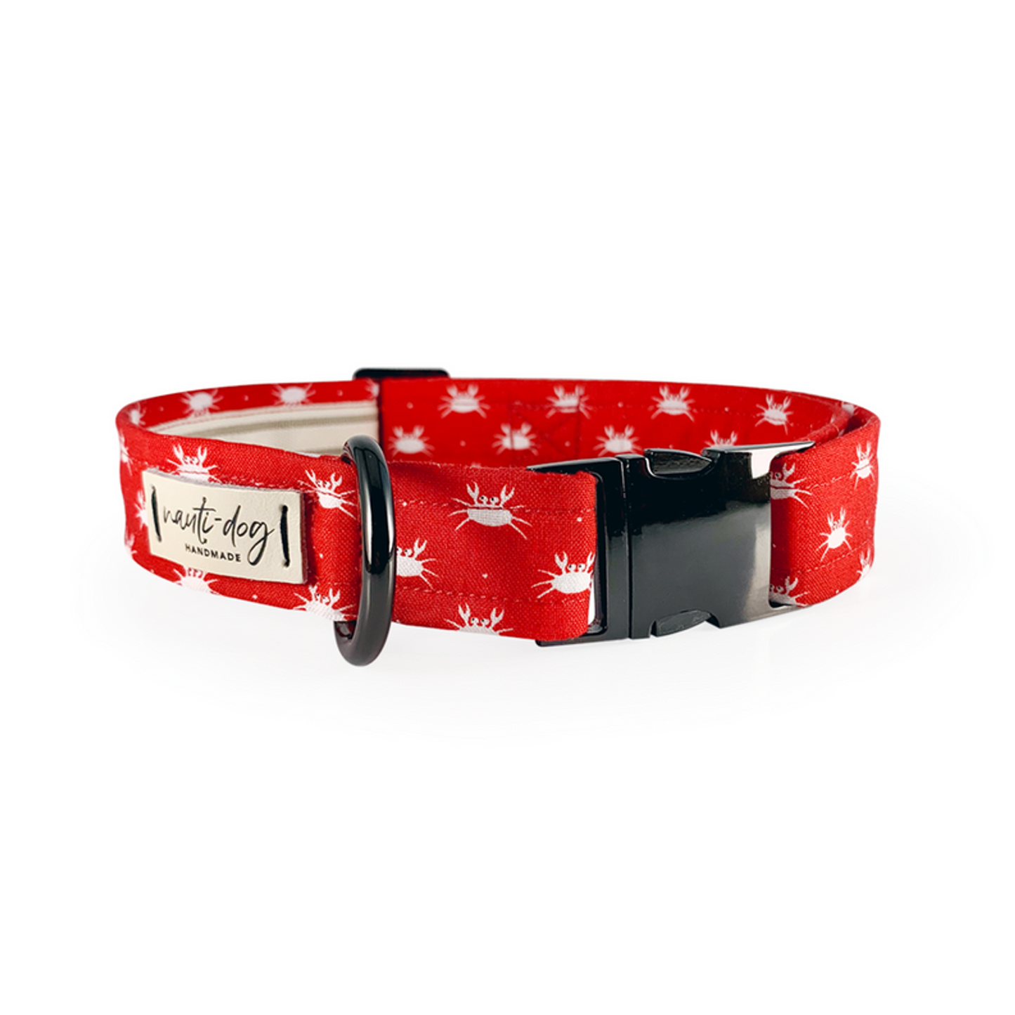 Crabby Red Maryland Crab Coastal Buckle Dog Collar - Pack Of: 1 | Style: Buckle