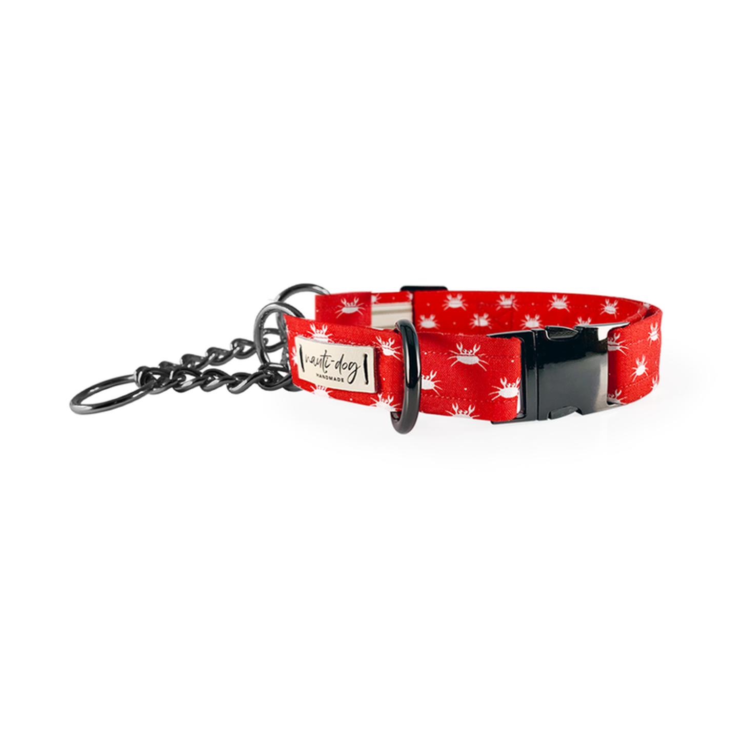 Crabby Red Maryland Crab Coastal Buckle Dog Collar - Pack Of: 1 | Style: Buckle