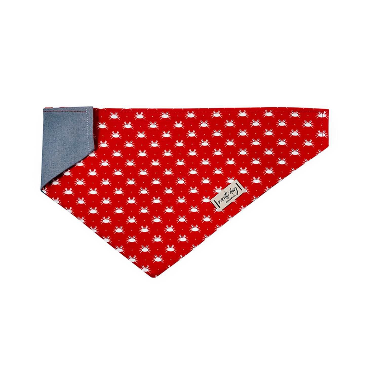 Crabby Red Maryland Crab Coastal Over-the-collar Dog Bandana