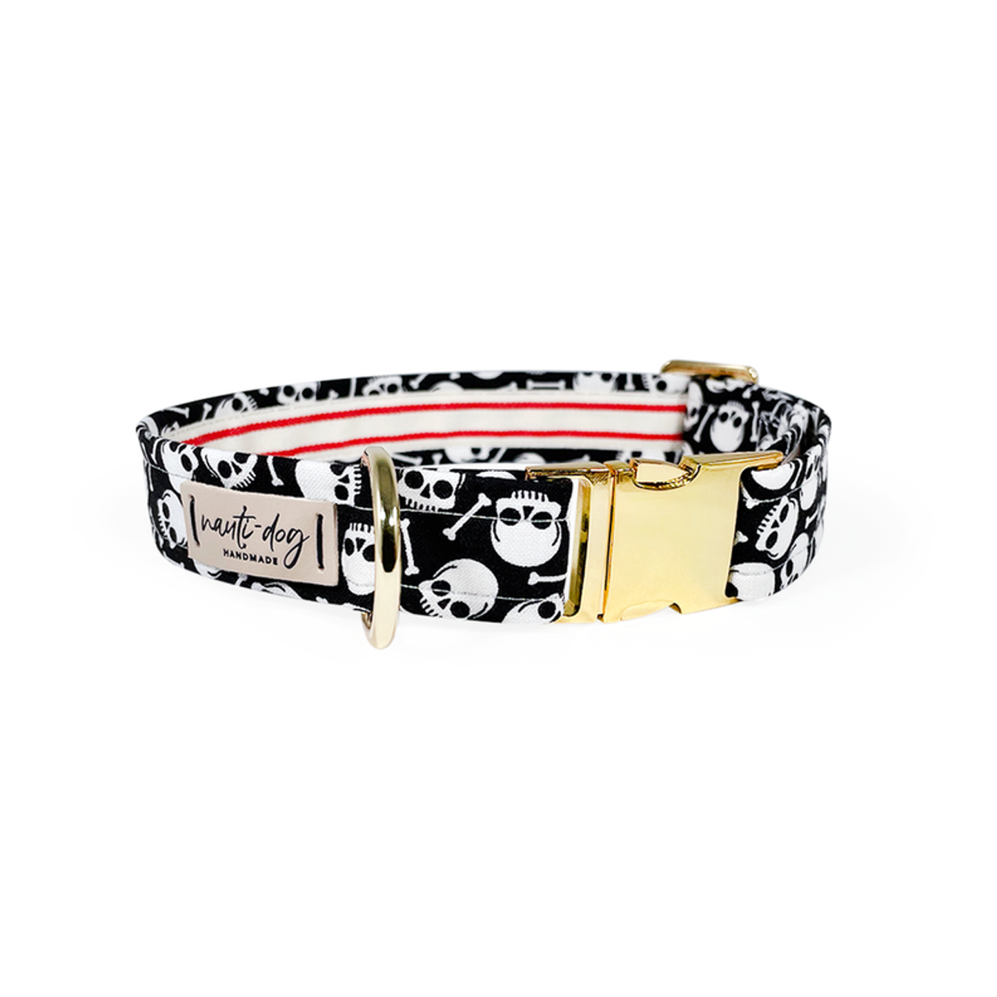 Davey Jones Pirate Skull & Bones Buckle Dog Collar - Pack Of: 1 | Style: Buckle