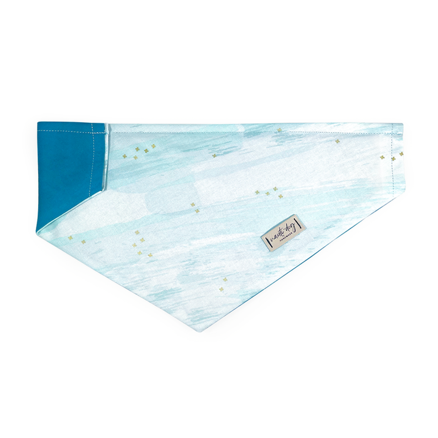 Golden Hour Teal Watercolor Over-the-collar Dog Bandana