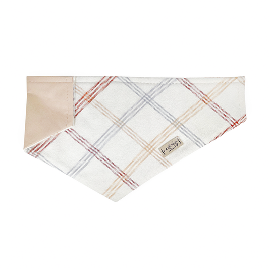 Harvest Plaid Shirting Flannel Over-the-collar Dog Bandana