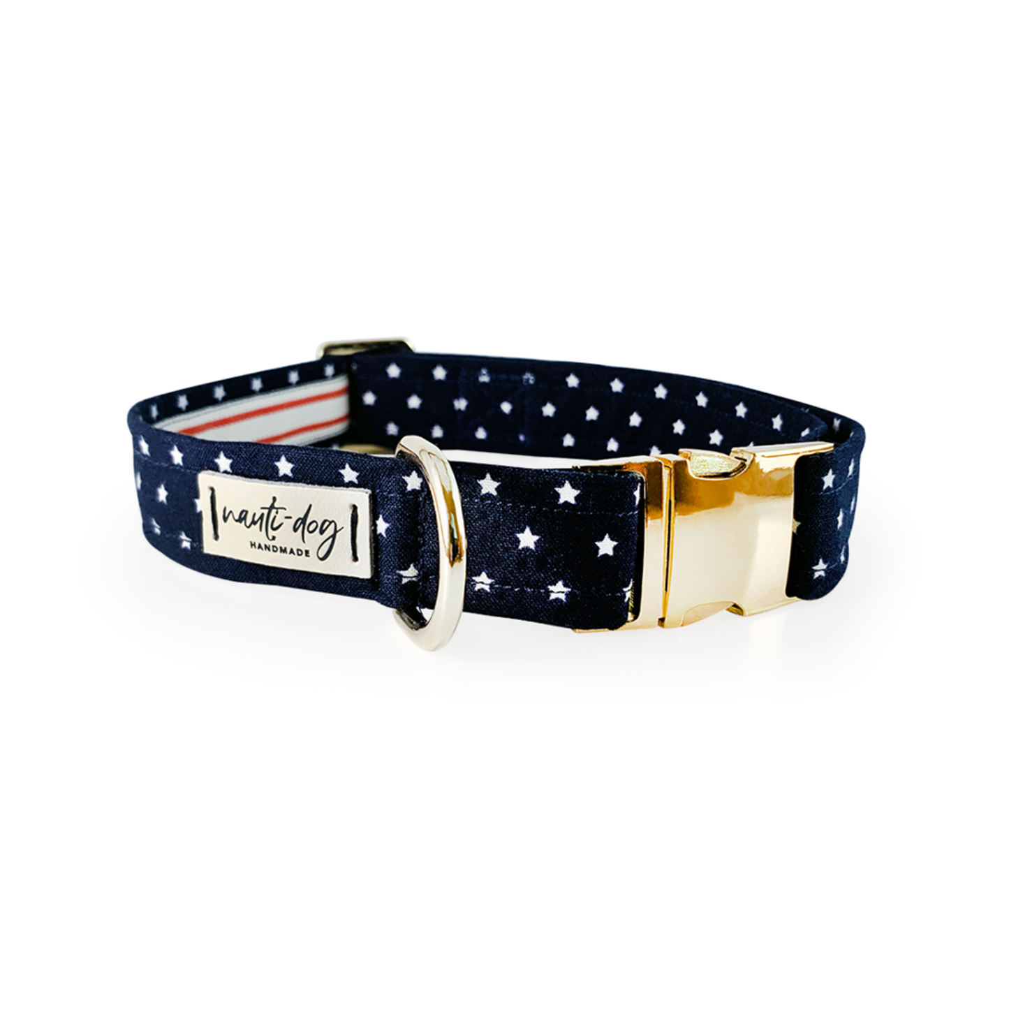 Independence Patriotic American Star Navy Buckle Dog Collar - Pack Of: 1