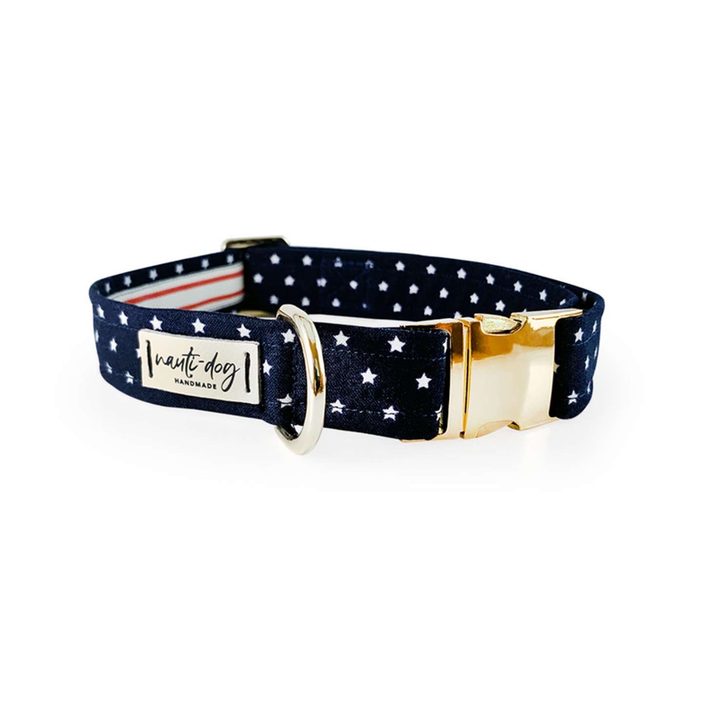 Independence Patriotic American Star Navy Buckle Dog Collar - Pack Of: 1