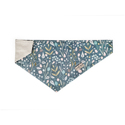 Juniper Sage Mod Fall Floral Over-the-collar Dog Bandana