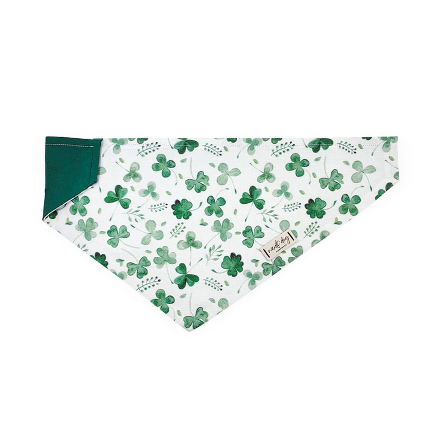 Lucky Irish Four Leaf Clover St. Paddy's Day Shamrock Over-the-collar Dog Bandana