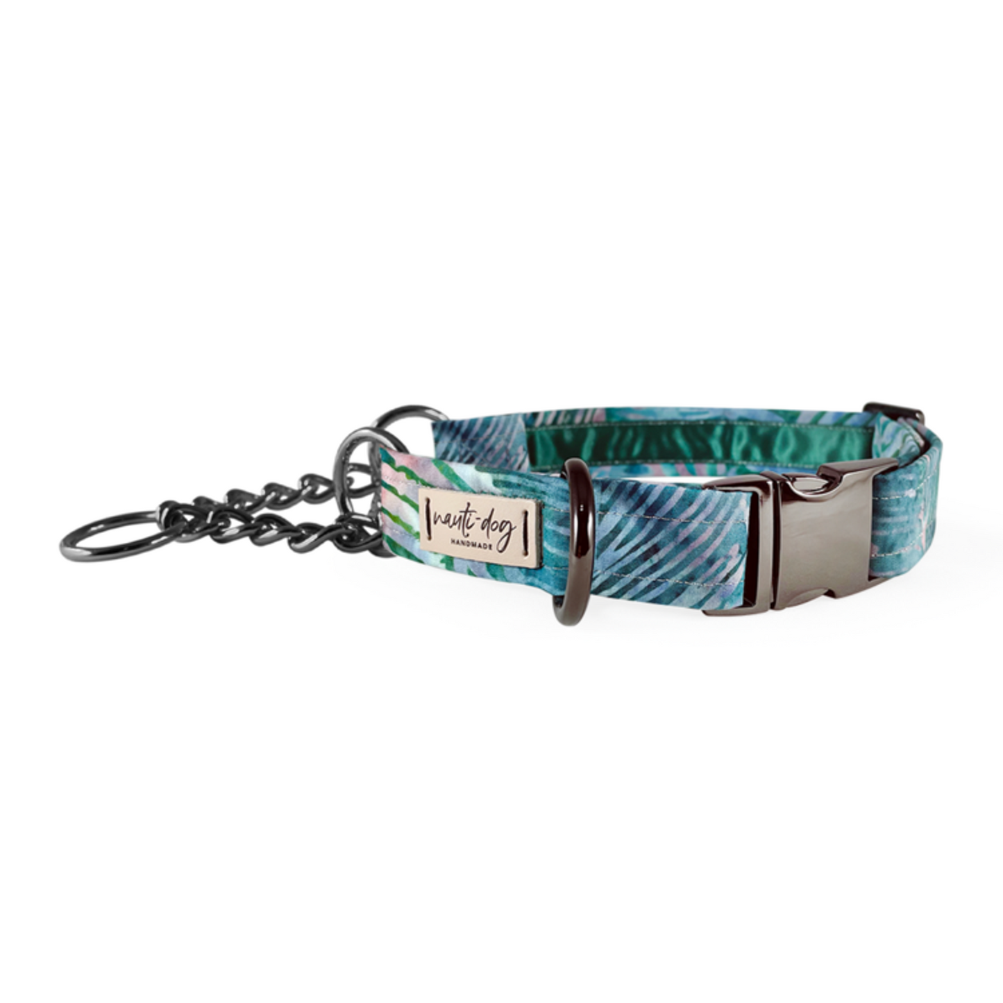 Palmetto Hand-dyed Watercolor Palm Leaf Buckle Dog Collar - Pack Of: 1