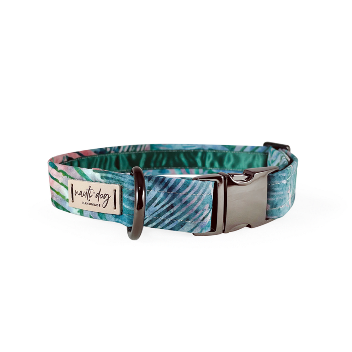 Palmetto Hand-dyed Watercolor Palm Leaf Buckle Dog Collar - Pack Of: 1