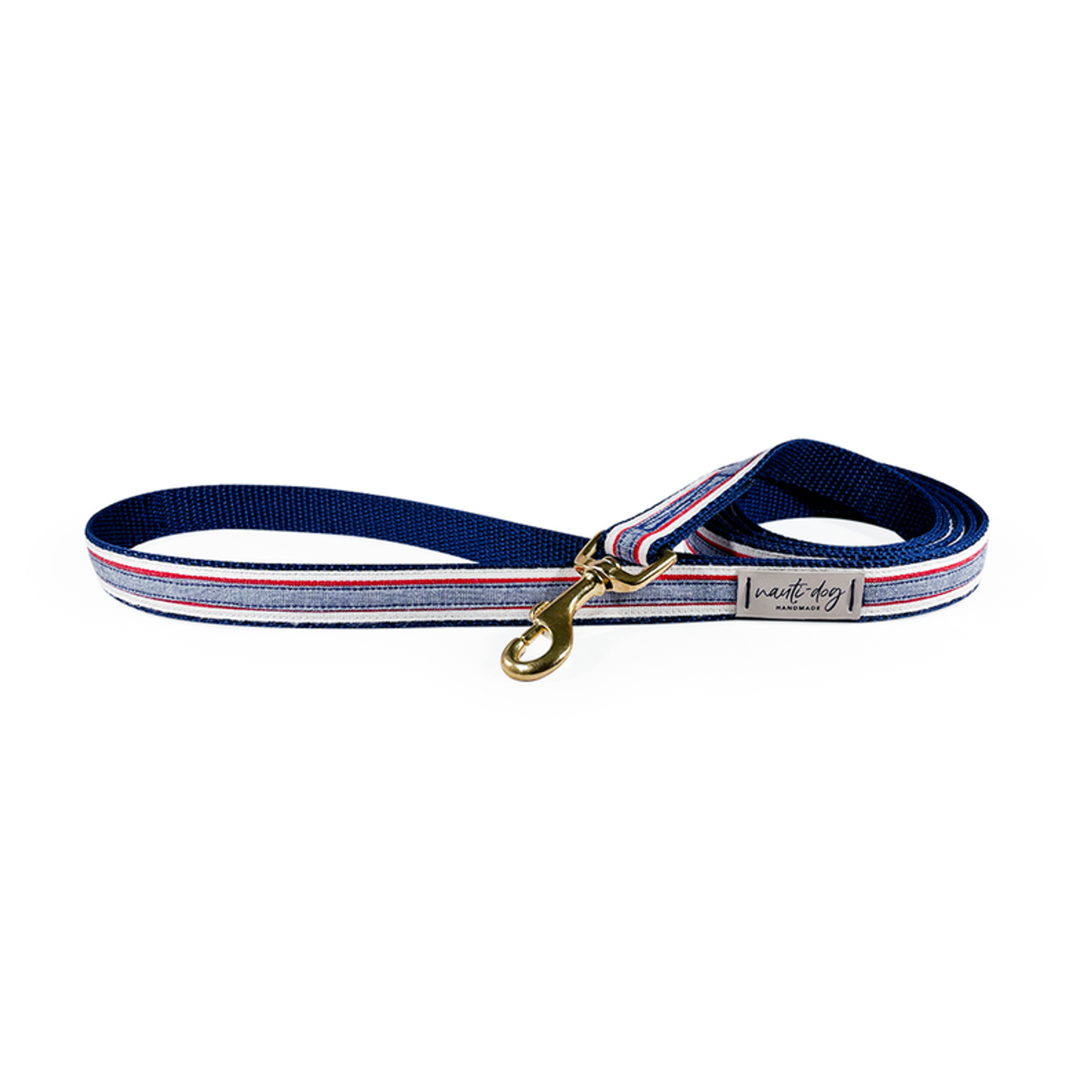 Chambray Classic Oxford Ribbon Dog Leash