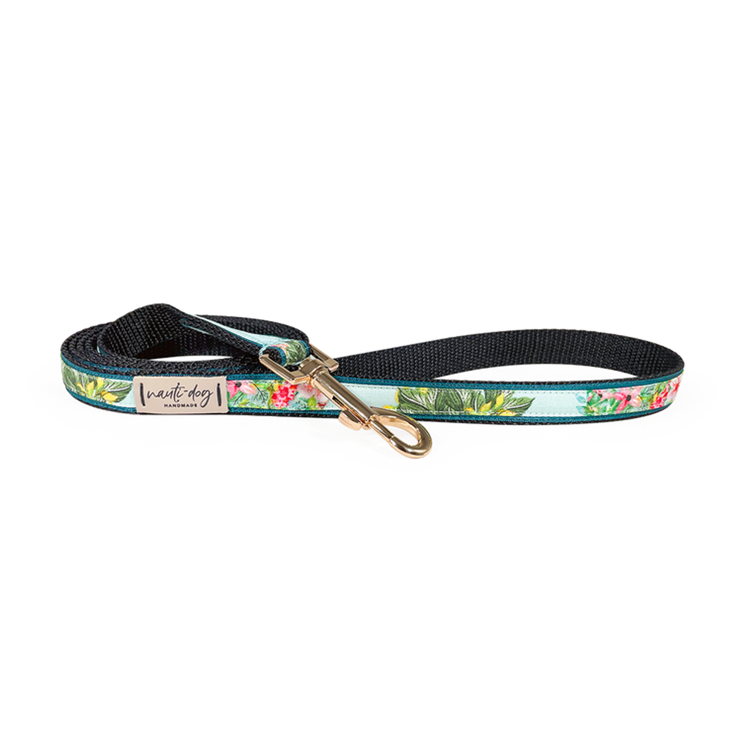 Pina Tropical Floral Pineapple Ribbon Dog Leash