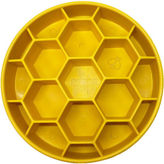 Honeycomb Design eBowl Enrichment Slow Feeder Bowl for Dogs